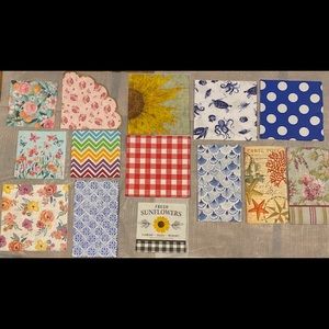 #3 Flowers/Design Assortment of Napkins for decoupage. 2ea; 30 total plus add’l